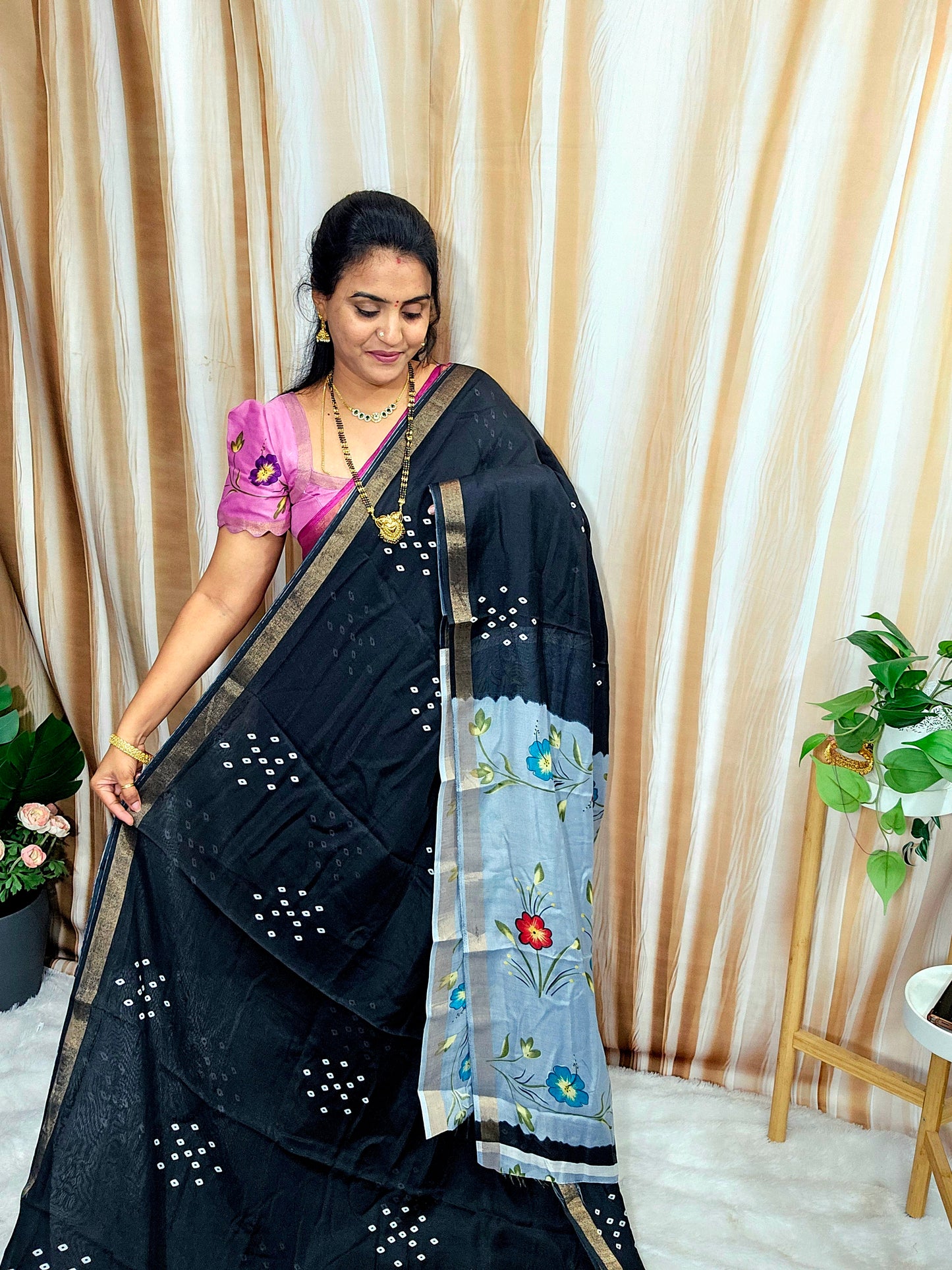 Saree un stiched blouse code SLS 642
