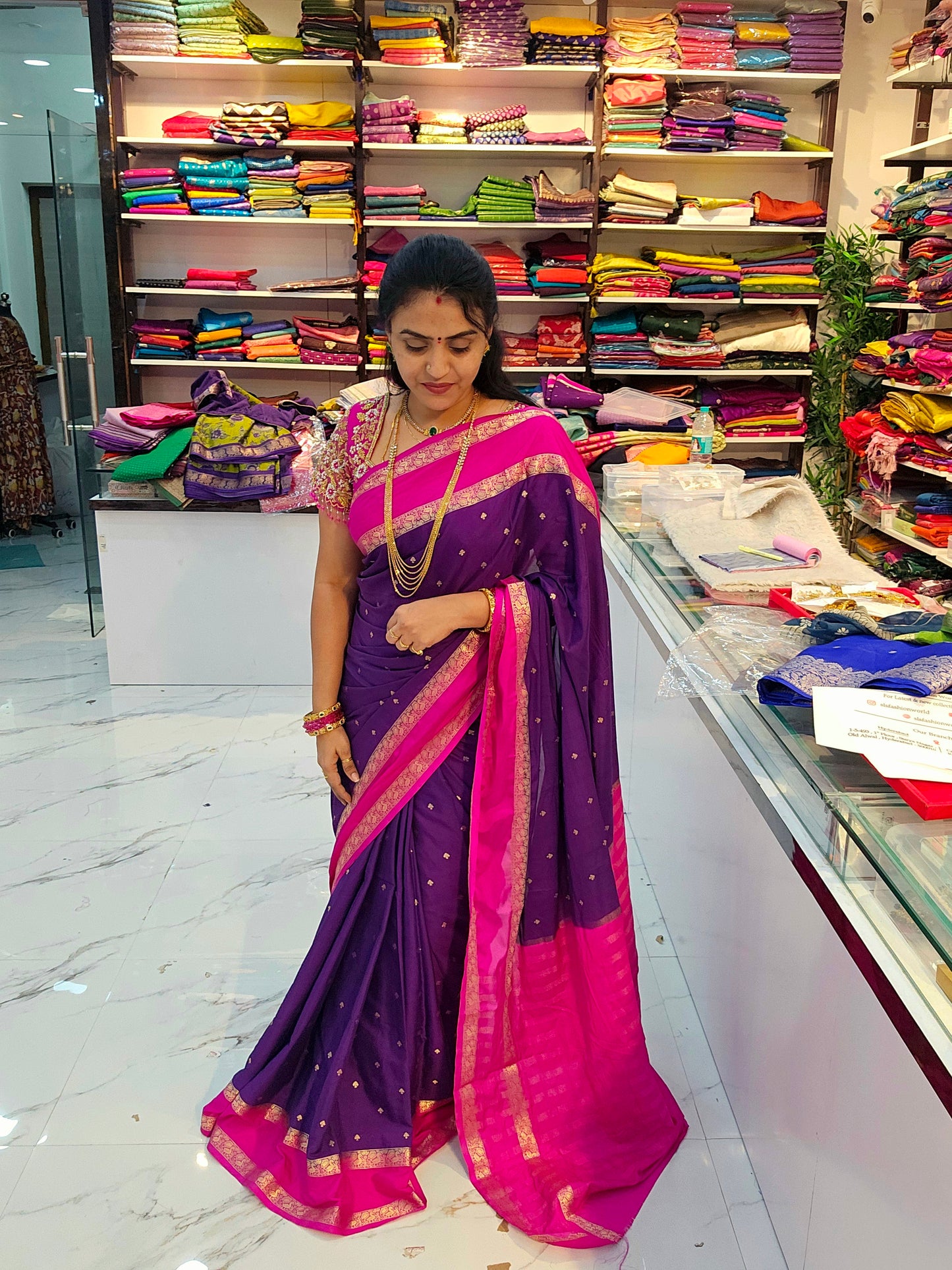 Saree un stiched blouse code SLS 690