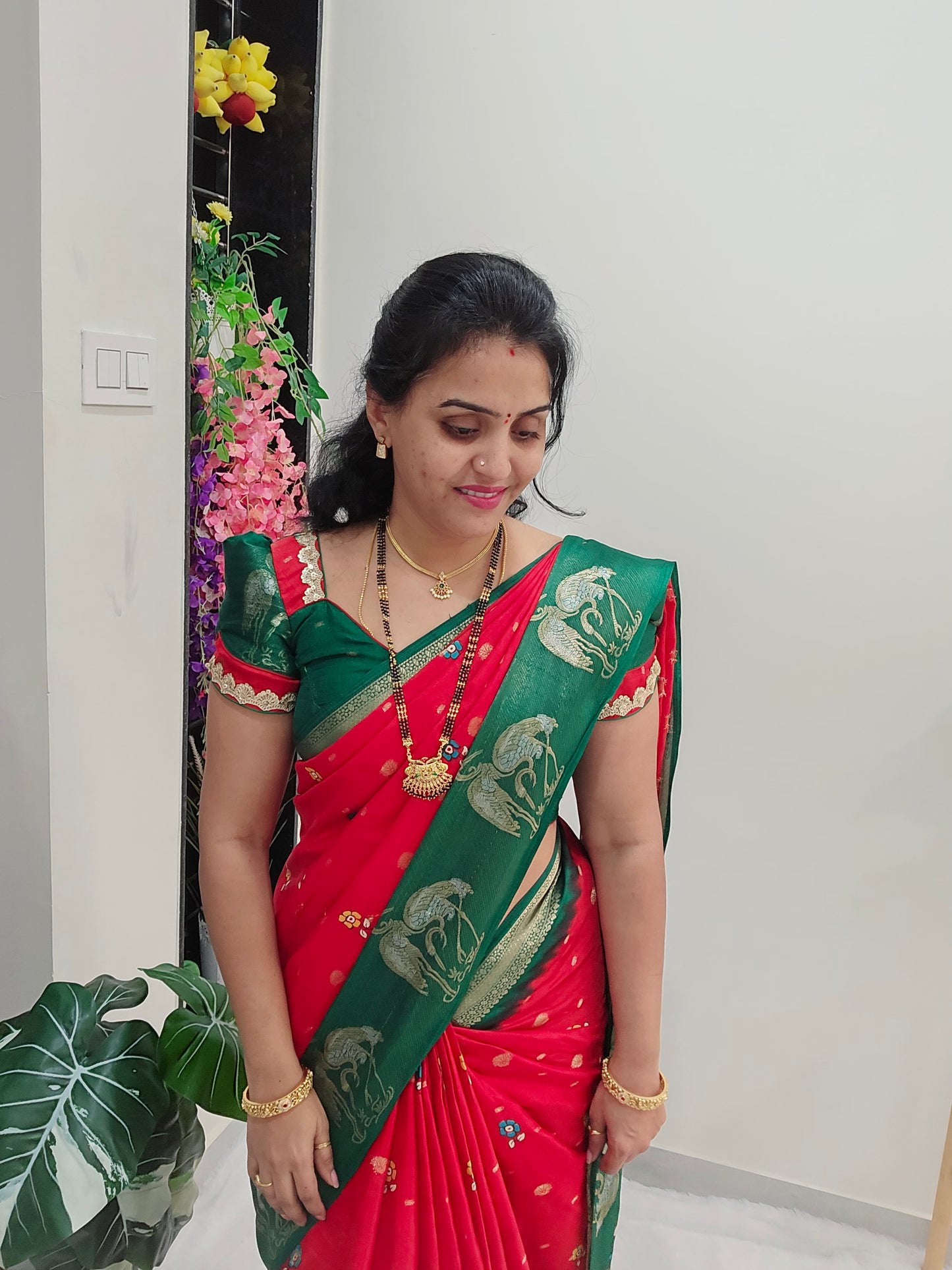 Saree un stiched blouse Code SLS 244