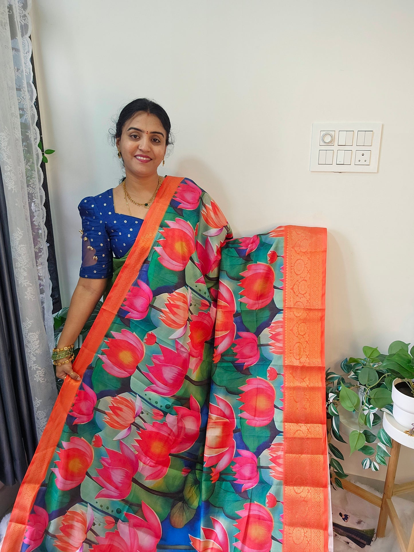 Saree un stiched blouse code SLS 511