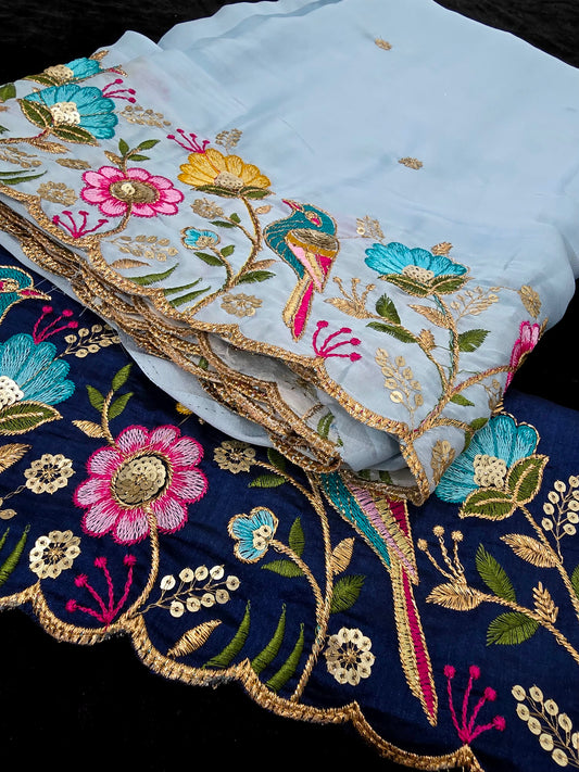 Saree un stiched blouse code SLS 605