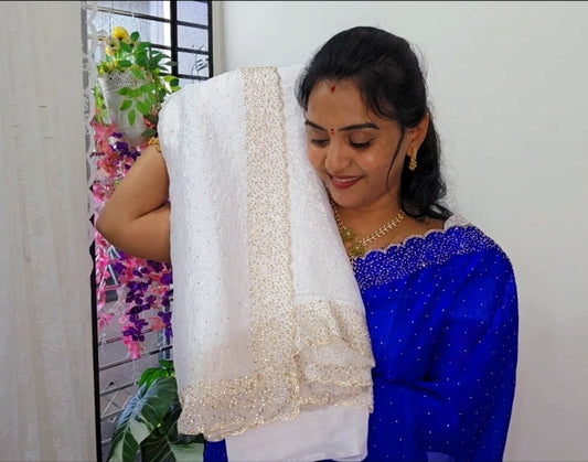 Saree un stiched blouse code SLS 457