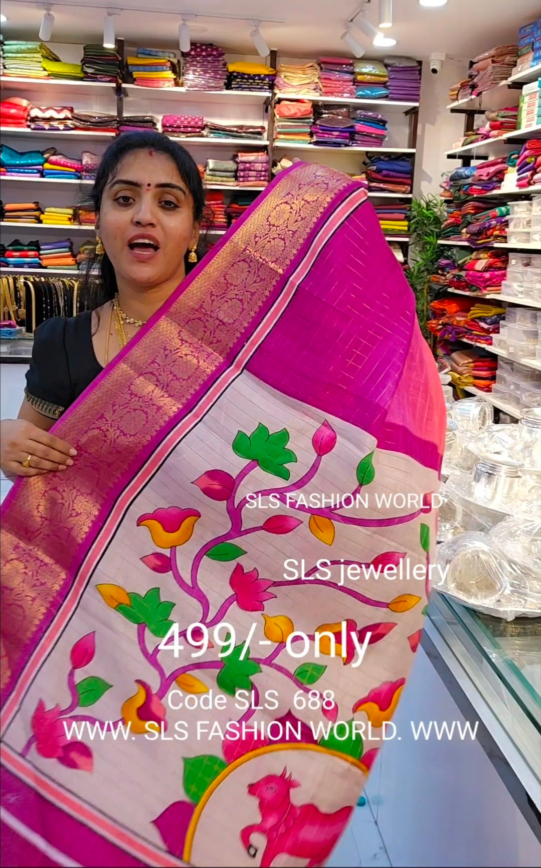 Saree un stiched blouse code SLS 688