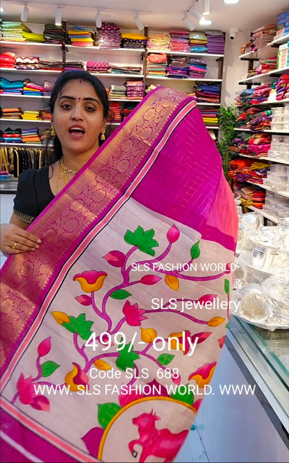 Saree un stiched blouse code SLS 688