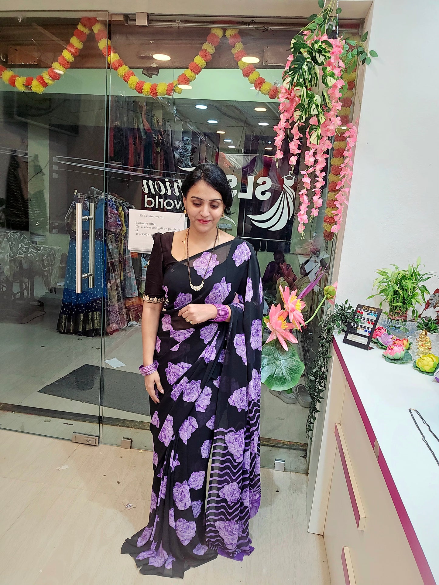 Saree un stiched blouse code SLS236