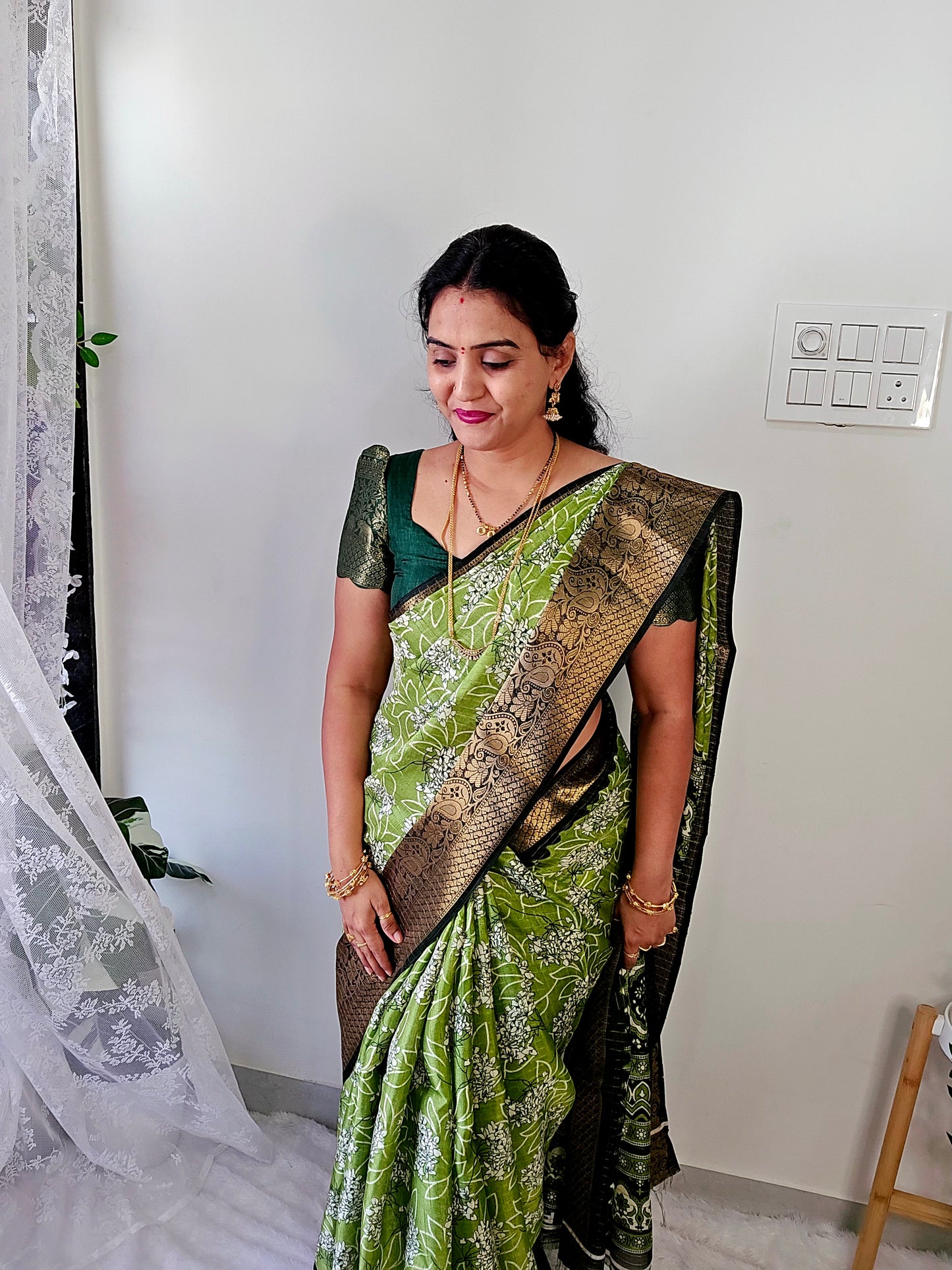 Saree un stiched blouse code SLS 442