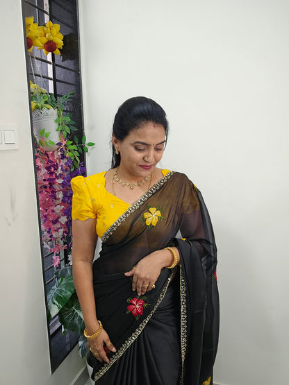 Saree un stiched blouse code SLS 634