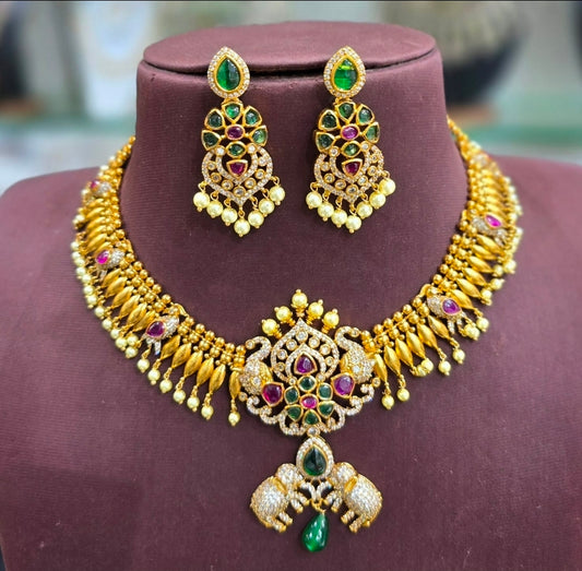 Neck set with earrings Code SLS 426J