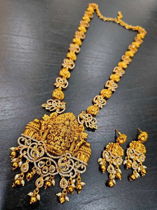 Ugadi offer sale Long Neck set with earrings code SLS 456J (small gift )