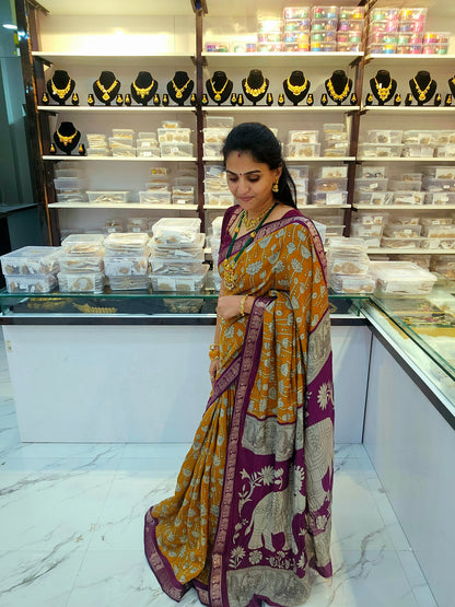 Saree un stiched blouse code SLS 709