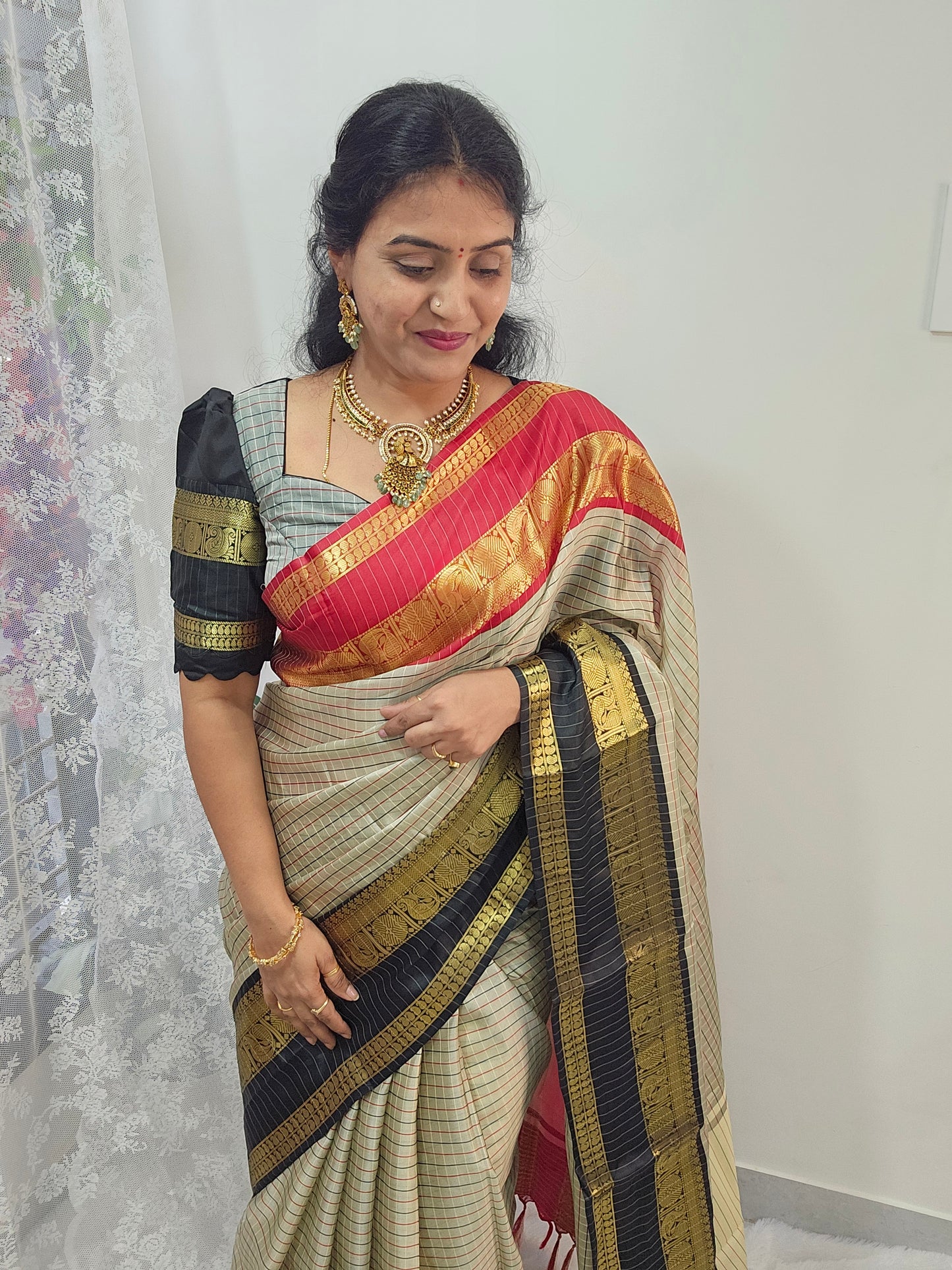 Saree un stiched blouse code SLS 543