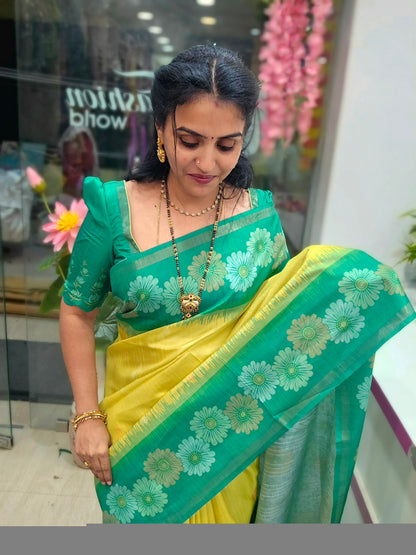 Saree un stitched blouse -SLS 65