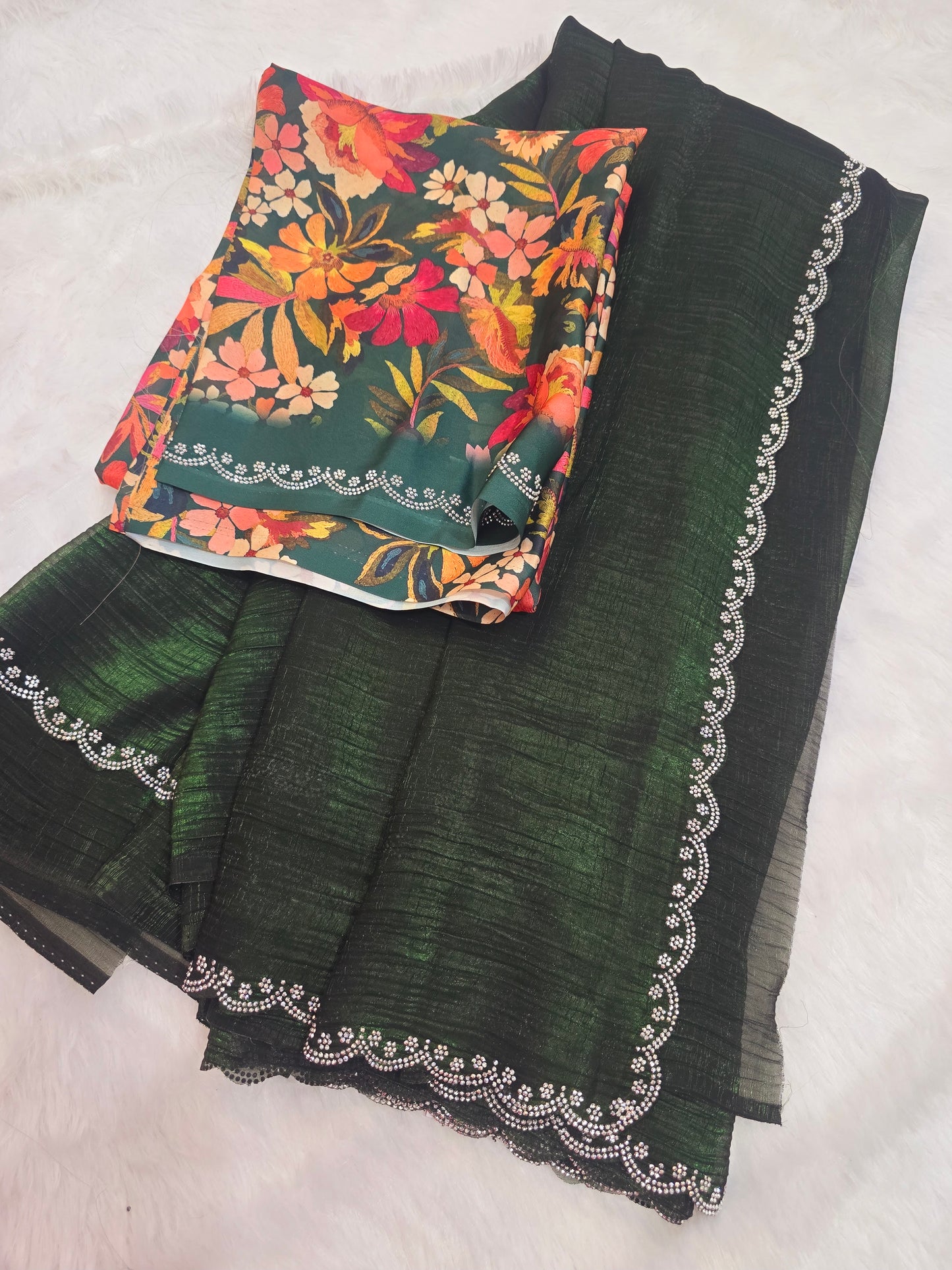 Saree un stiched blouse 262