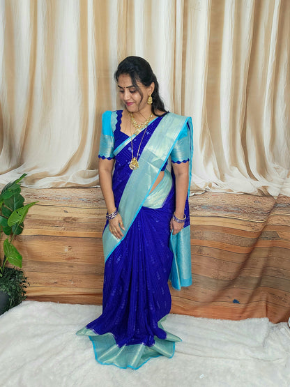 Saree un stiched blouse code SLS 672