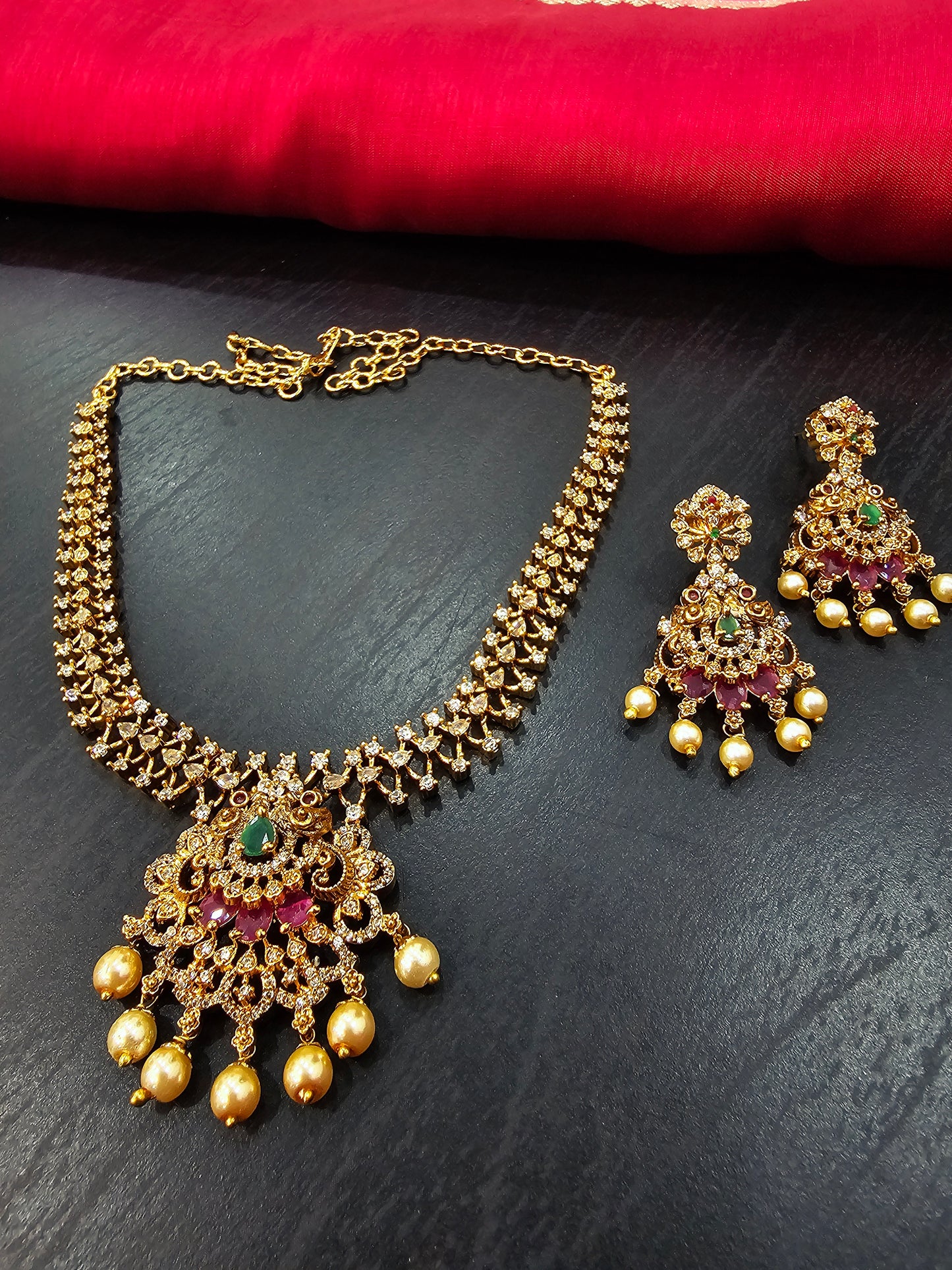 Neck set with earrings rings code SLS 173J