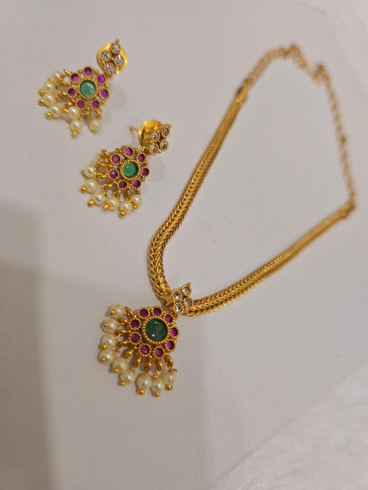 Nan pati with earrings - SLS 243J