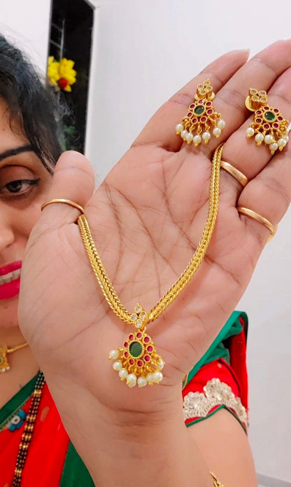 Neck set with earrings code SLS 814J