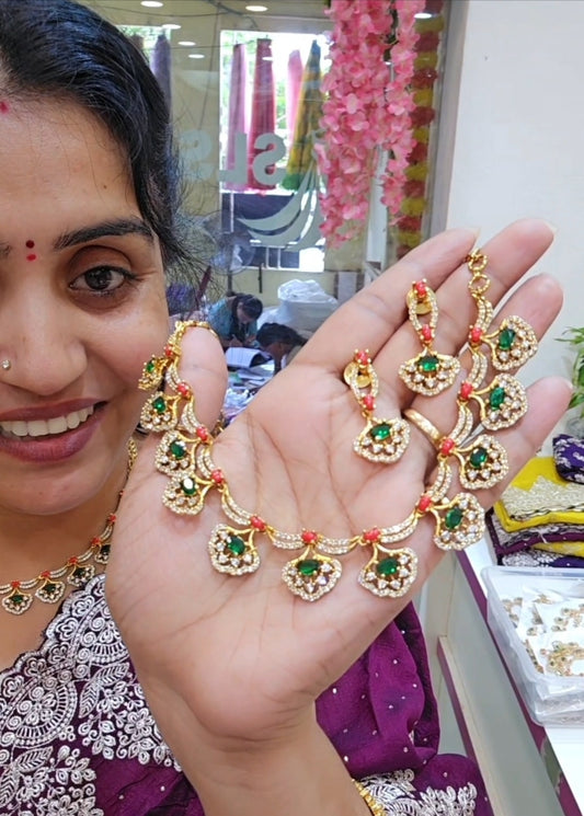 Neck set with earrings- SLS 76J