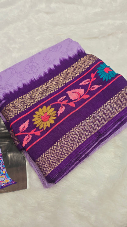 Saree un stiched blouse code SLS  335