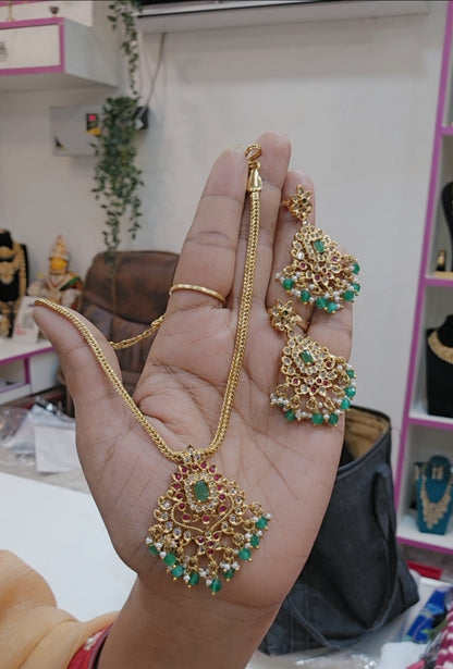 Neck set with earrings SLS66j