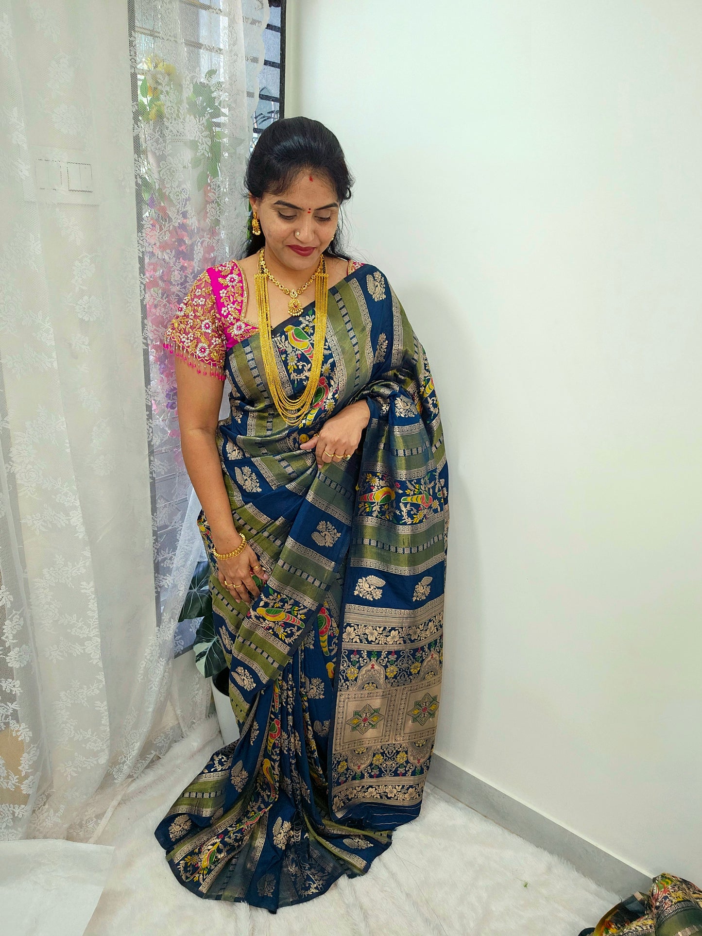 Saree un stiched blouse code SLS 606