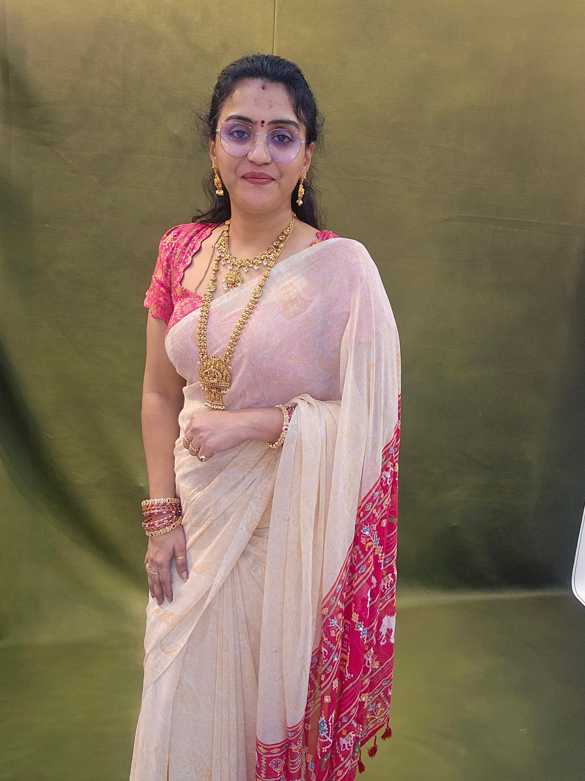 15 days Saree un stiched blouse code SLS 768