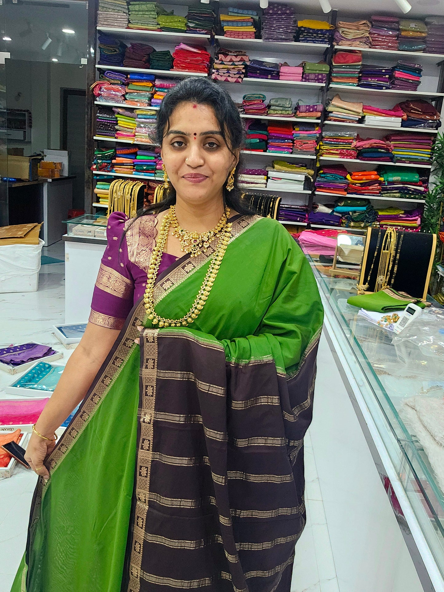 Saree un stiched blouse code SLS 684