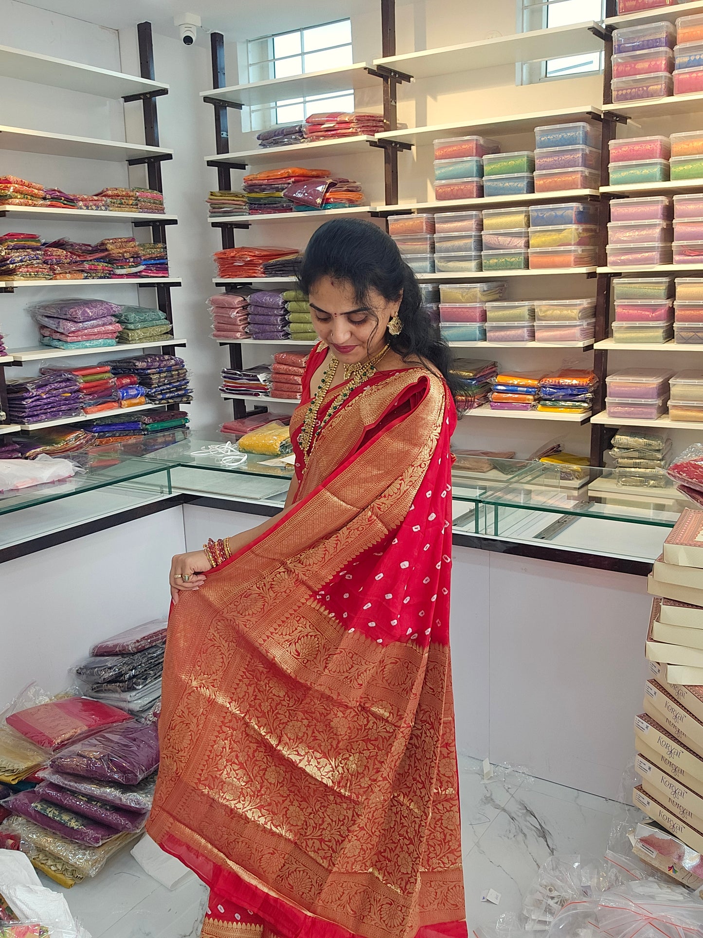 Saree un stiched blouse - SLS83