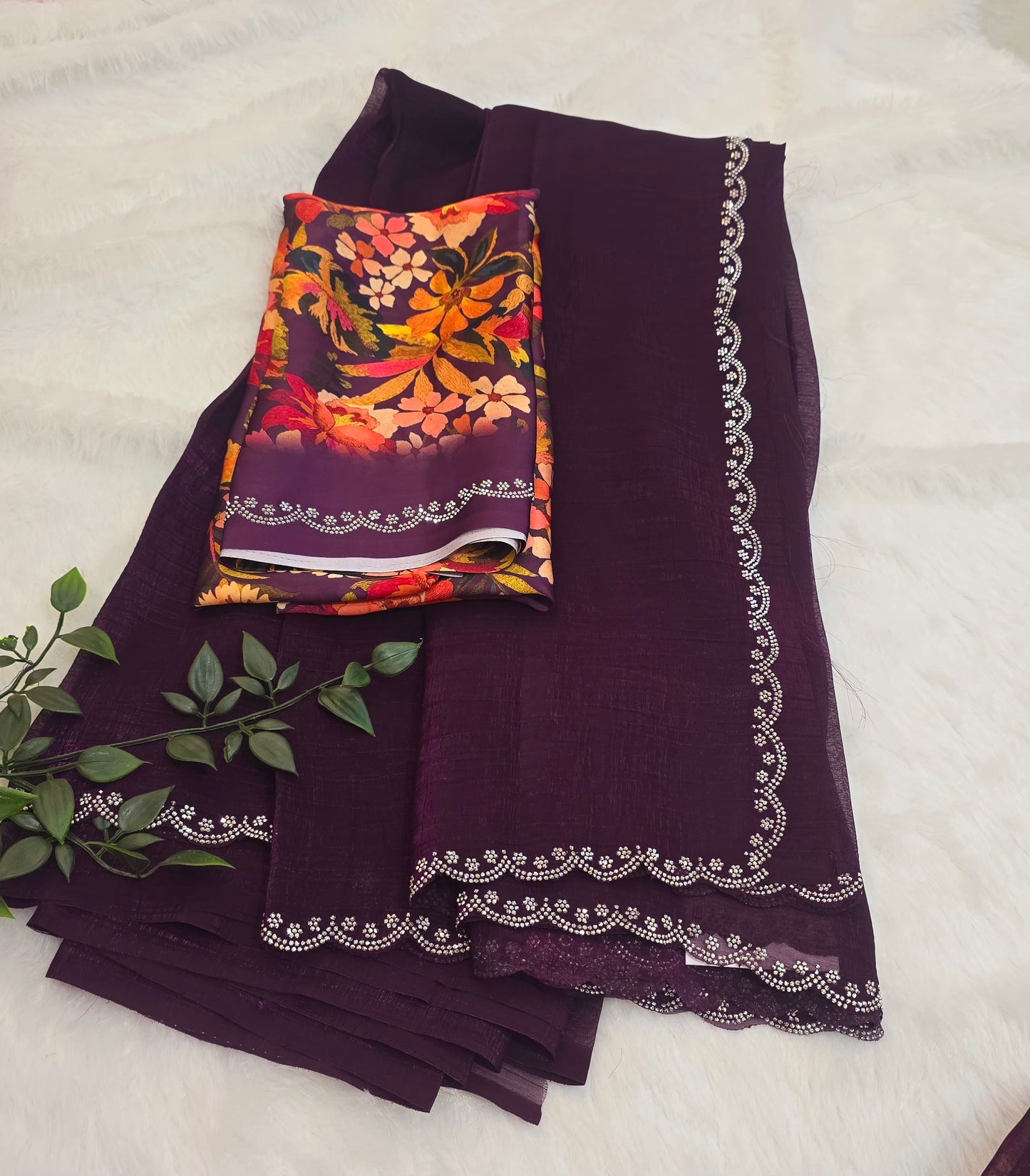 Saree un stiched blouse 262