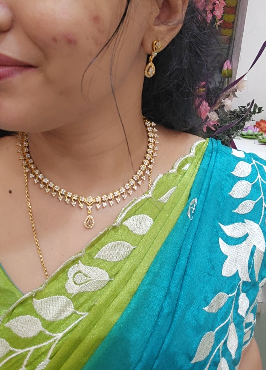 Neck set with earrings - SLS 74J
