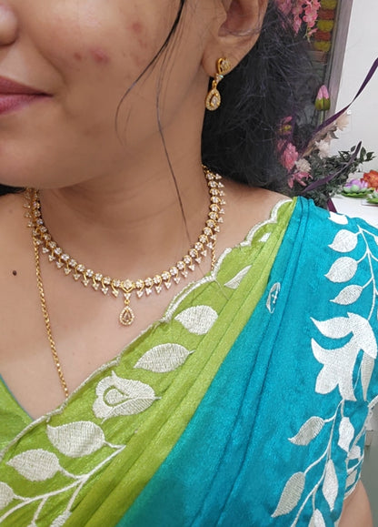 Neck set with earrings - SLS 74J