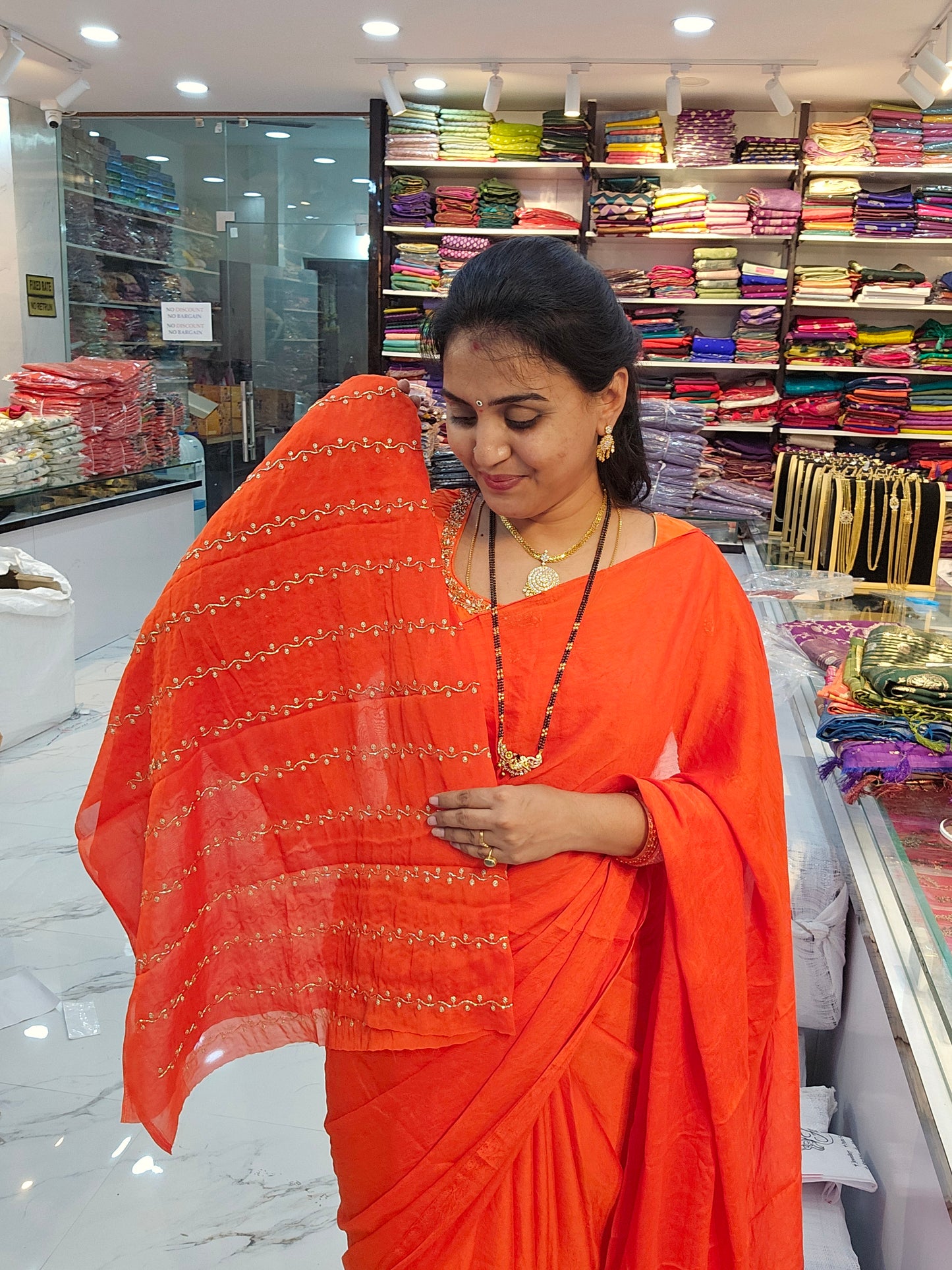 Saree un stiched blouse code SLS 631