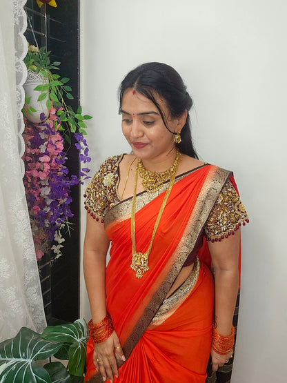 Saree un stiched blouse code SLS 572