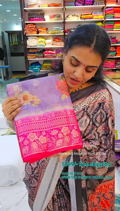 Saree un stiched blouse code sls 246