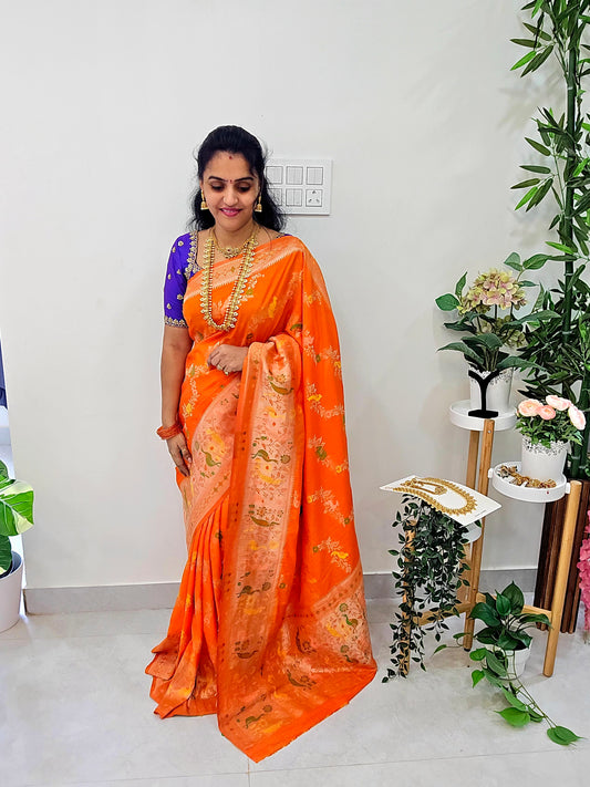 Code SLS 214 saree un stiched blouse
