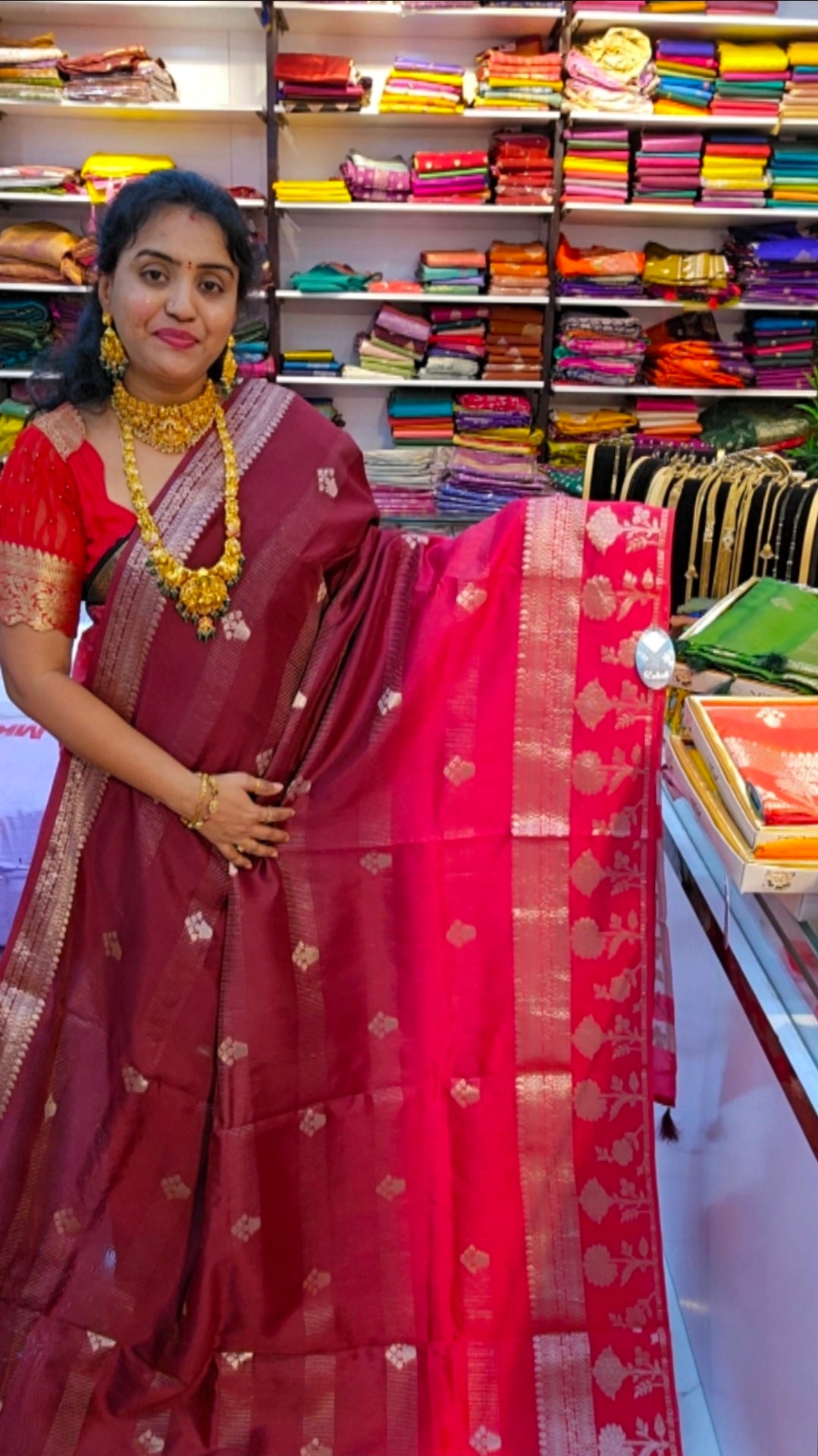 Saree un stiched blouse code SLS 527