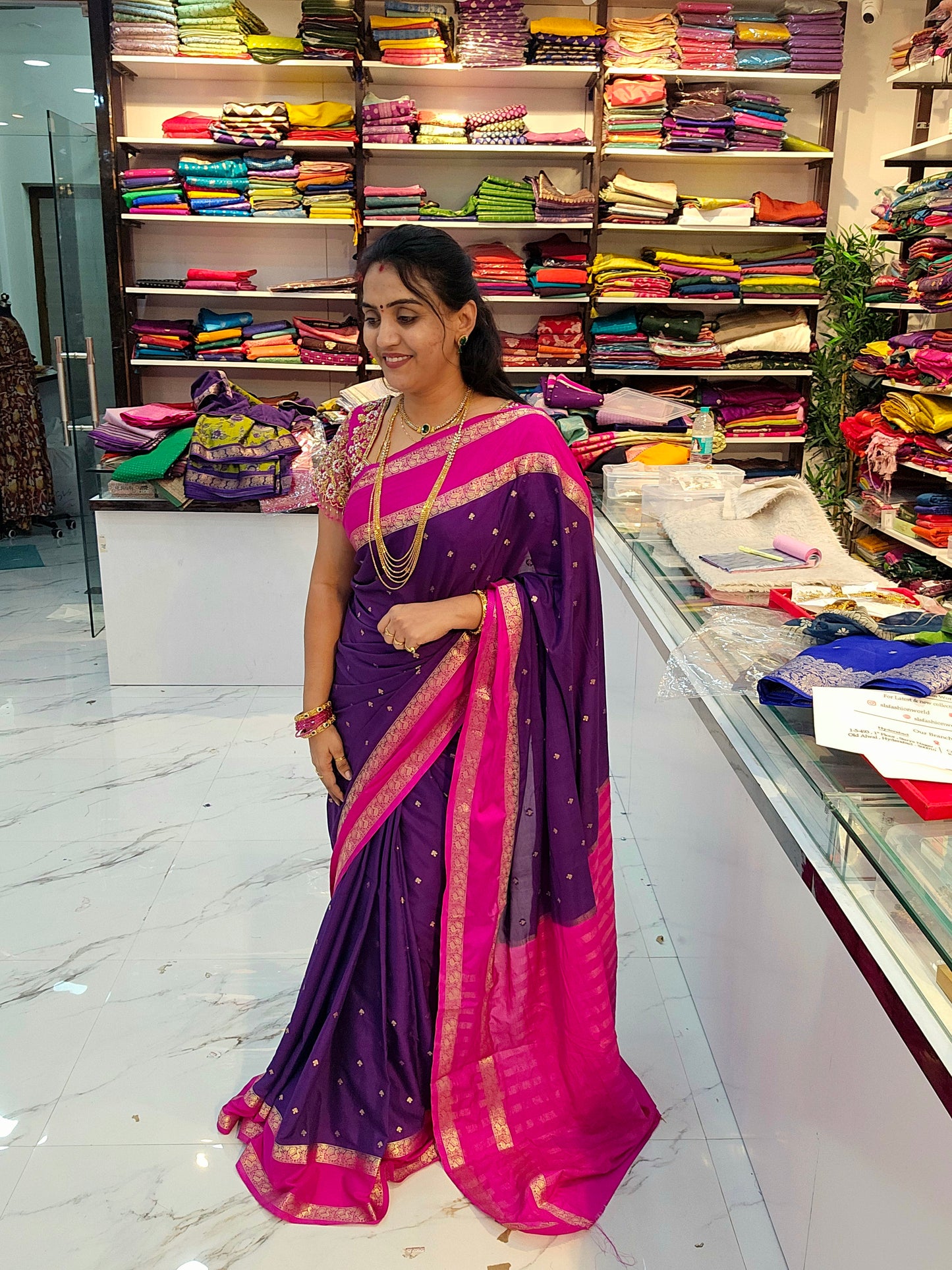 Saree un stiched blouse code SLS 690