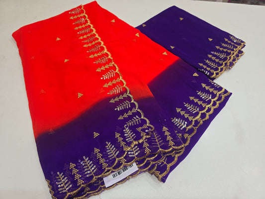 Saree un stiched blouse  Code SLS 270