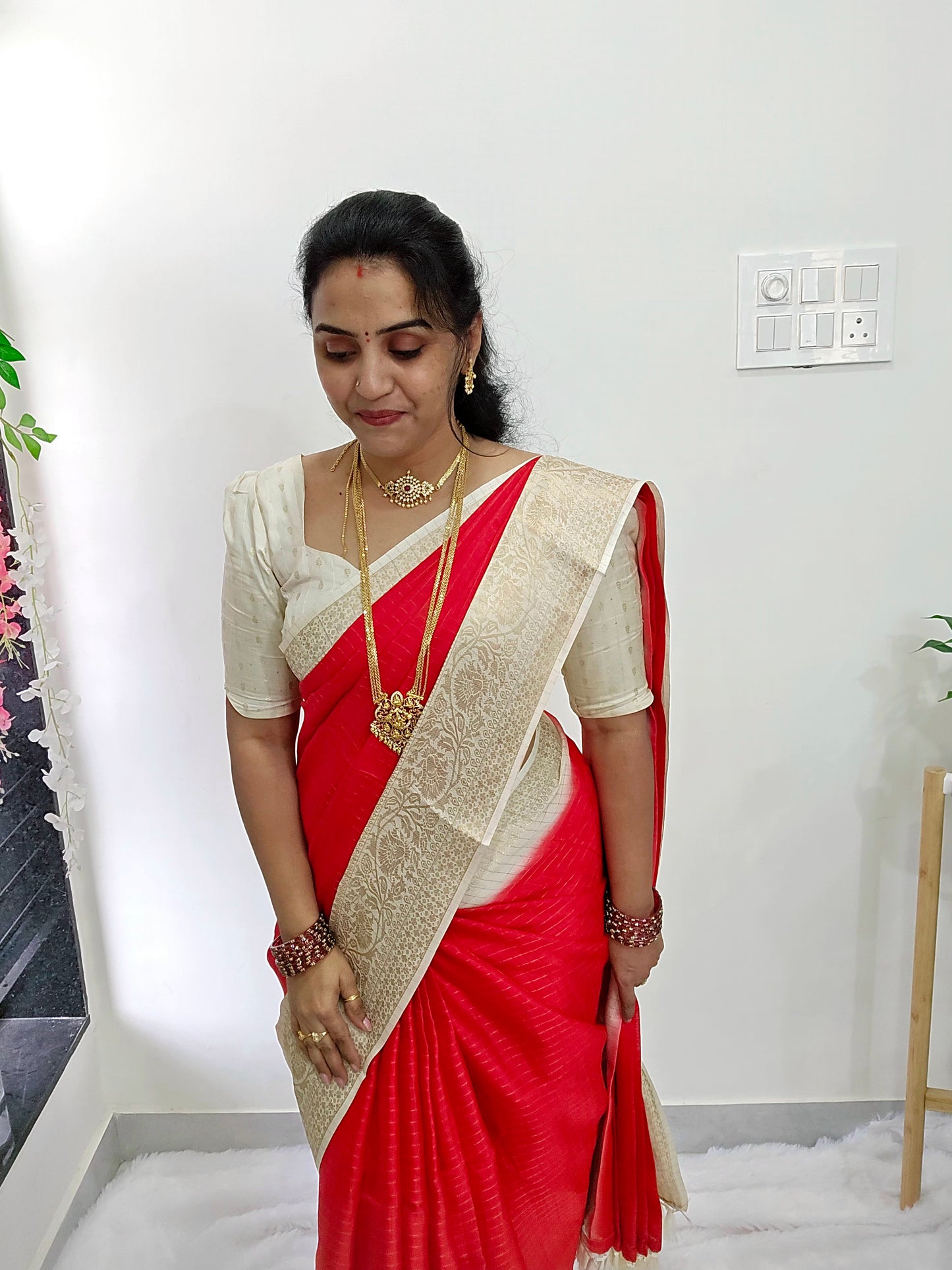 Saree un stiched blouse code SLS 384
