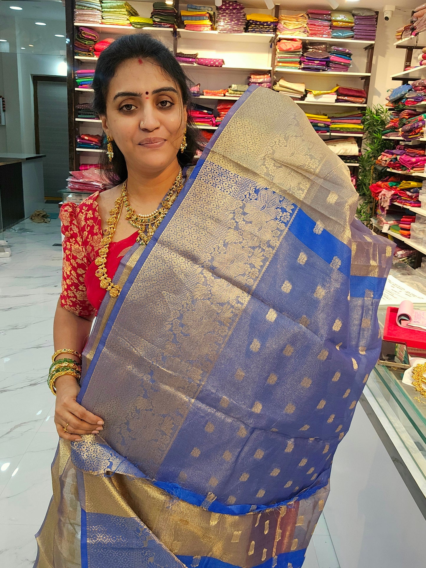 Saree un stiched blouse code SLS 702