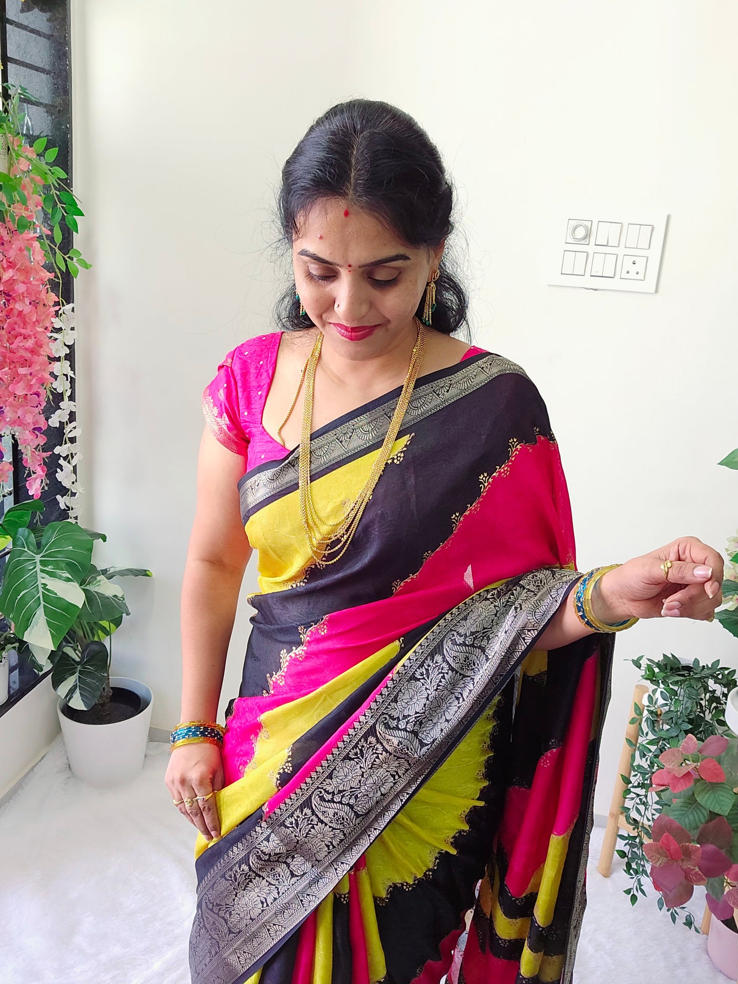 Saree un stiched blouse 284