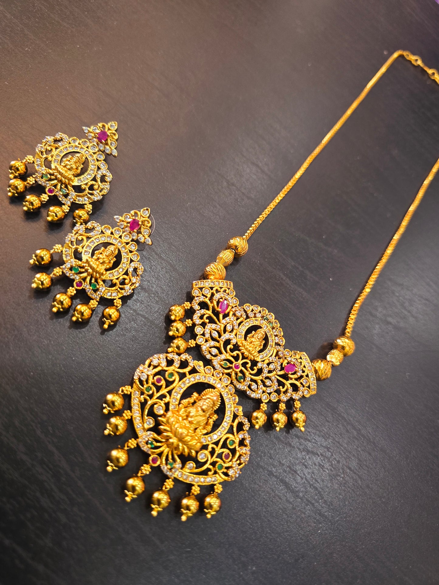 Lakshmi deve long set with earrings 343 J