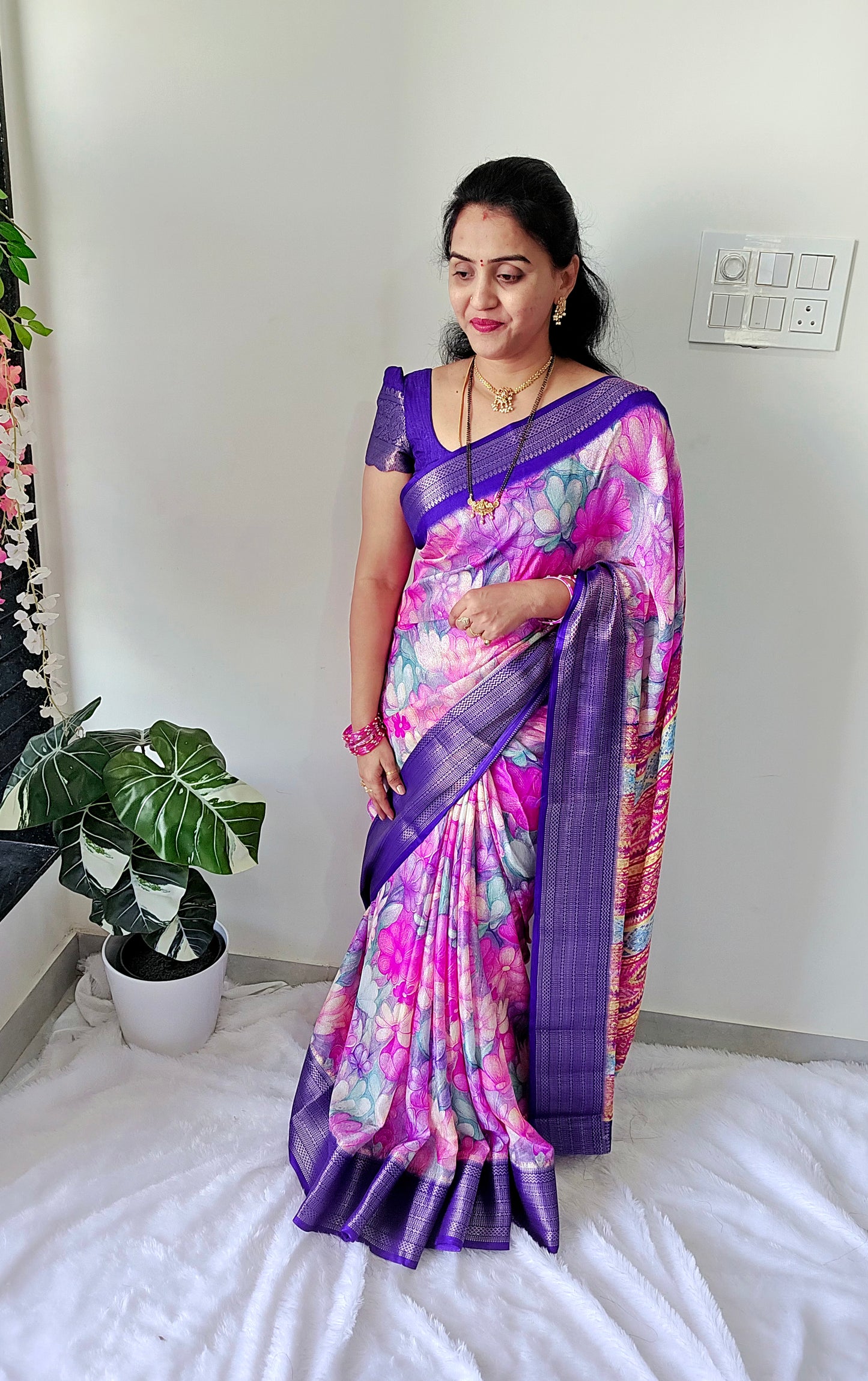 Saree un stiched blouse code SLS 372
