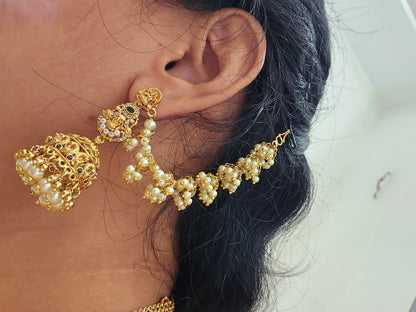 Ear chains 2 in 1 [ mati  champaswaram ] code SLS 295 J
