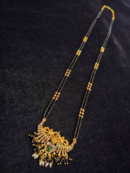 Green Long black beads code SLS 766J