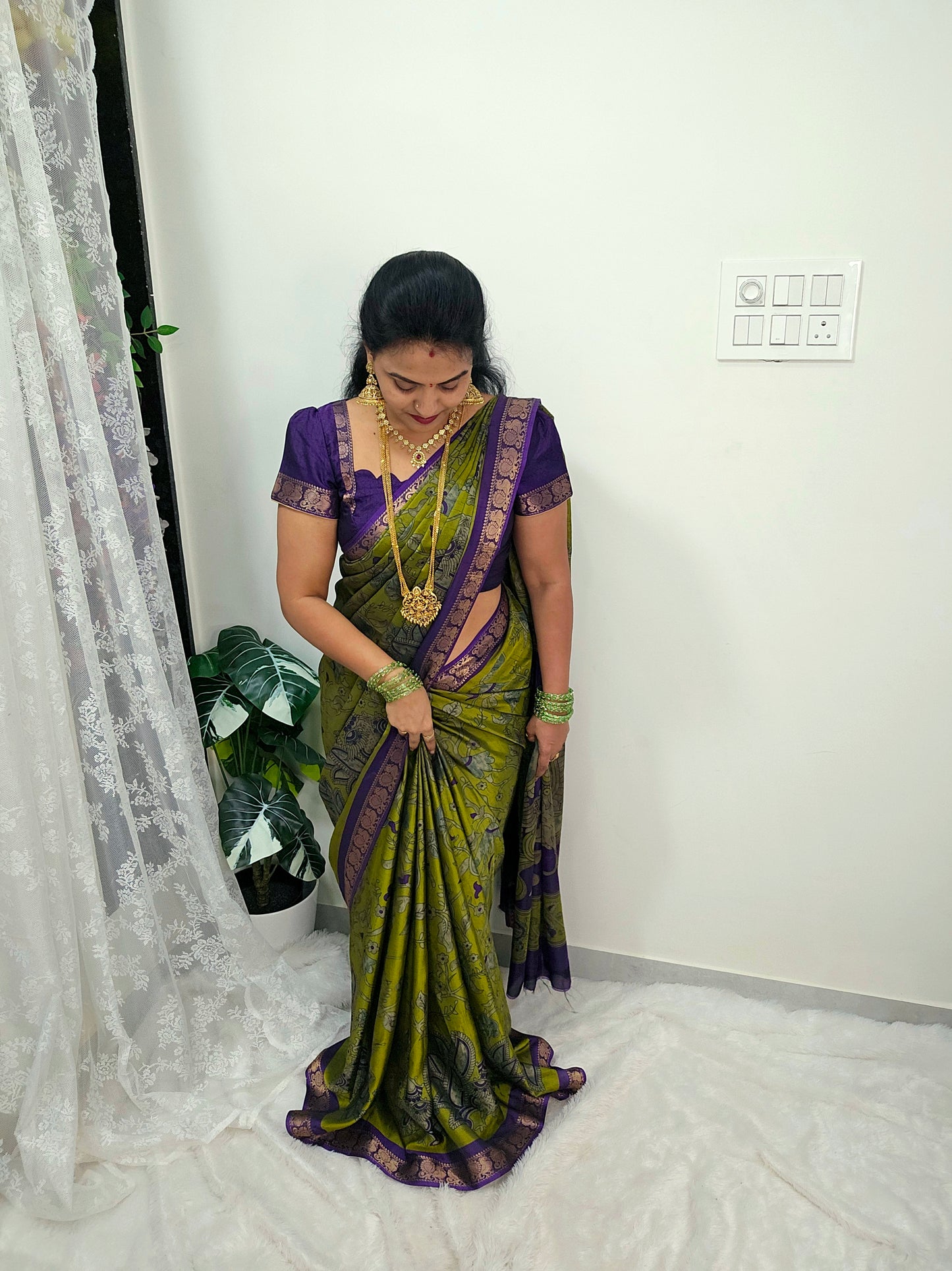 Saree un stiched blouse code SLS 484