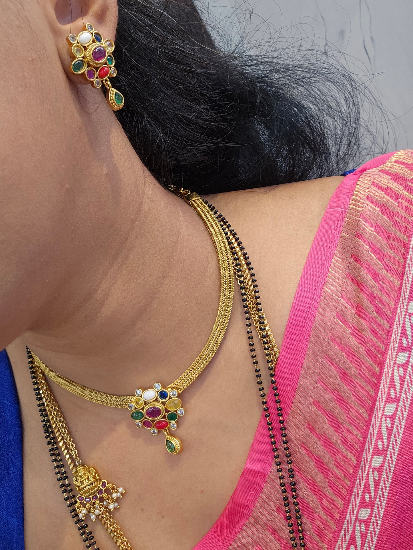 Neck set with earrings code SLS 523J