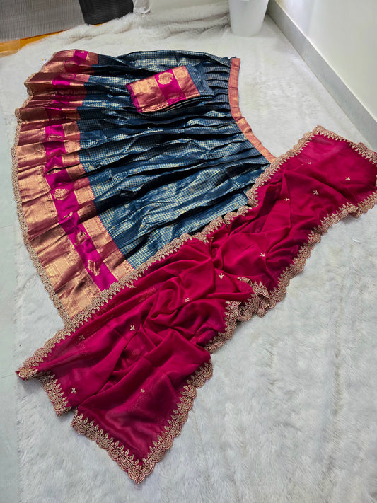 Sami stiched Lehanga set  code SLS 601