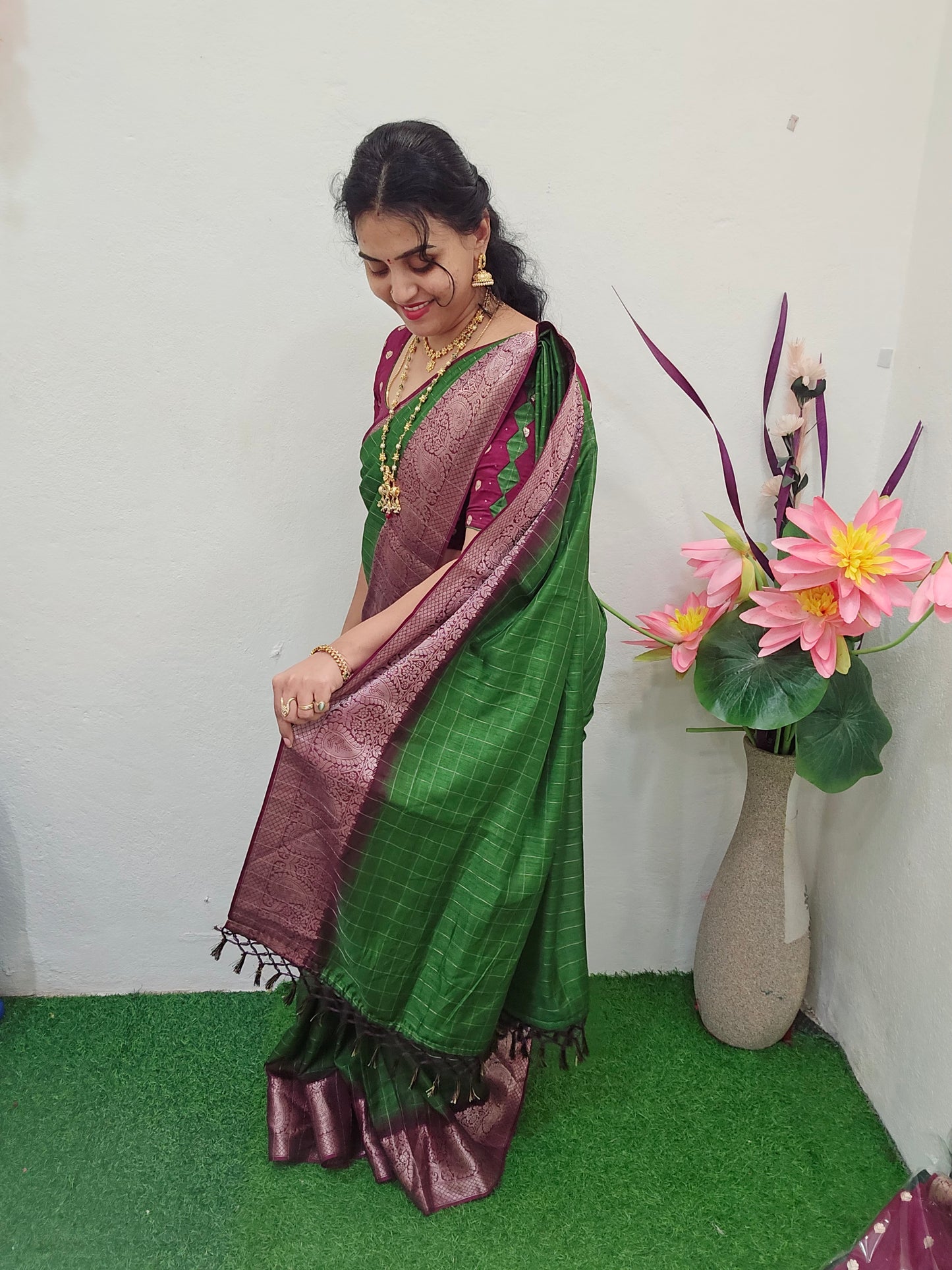 Saree un stiched blouse code SLS 305