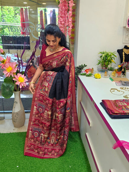 Saree un stiched blouse- SLS67